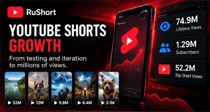 RuShort YouTube Shorts growth case study thumbnail